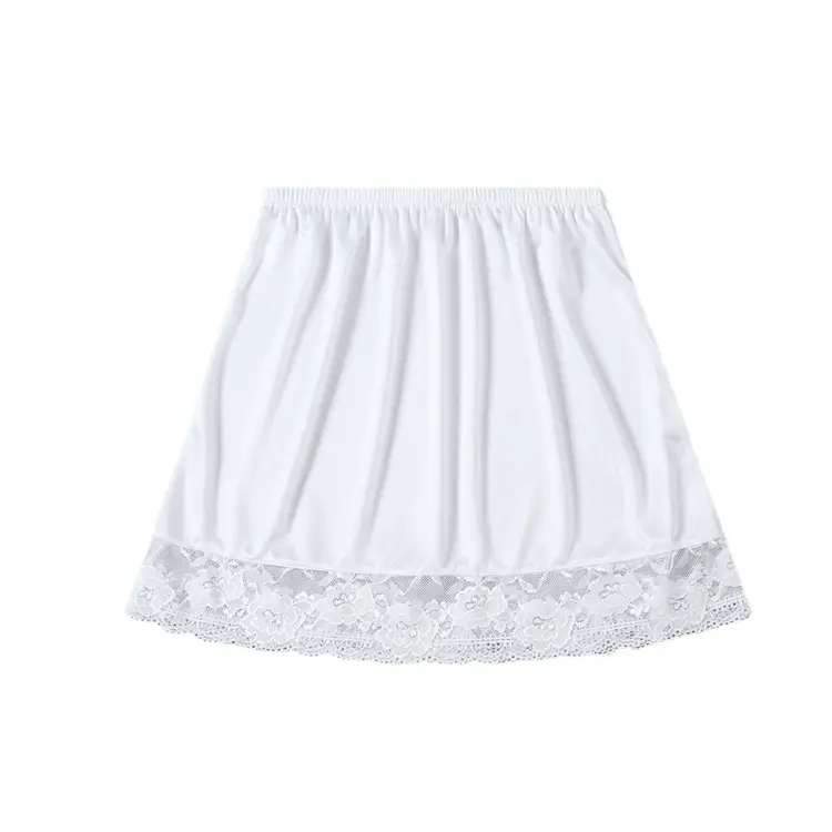 New Ice Silk Miniskirt with Lace Hem 35cm - Image 8