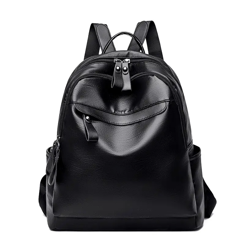 Black Korean Style Shoulder Backpack for Women
