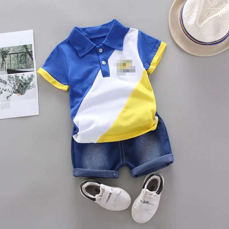Boy's Summer Polo Shirt Red White Black Contrast Short Sleeve - Image 4