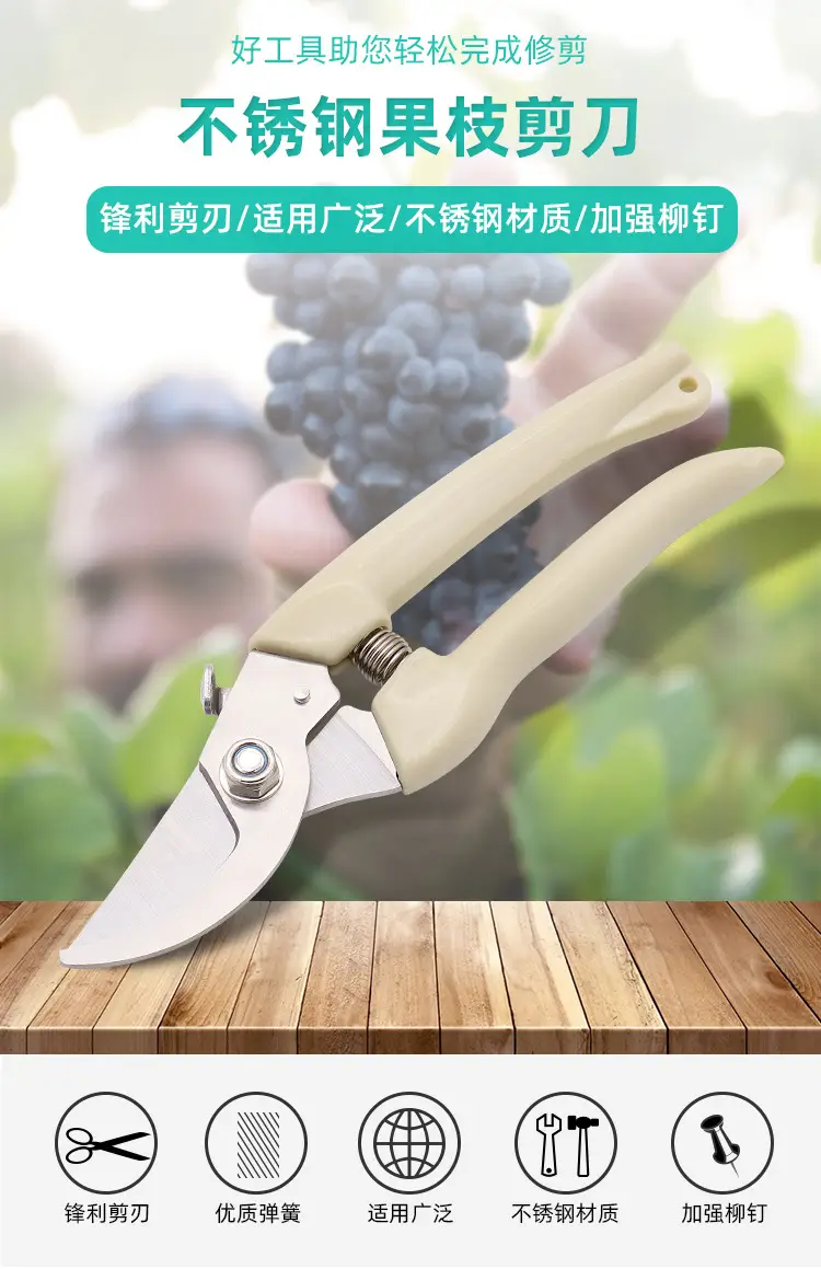 Powerful Pruning Shears for Fruit Trees, Fruit Picking, Flower Pruning Scissors, Household Gardening Flower Pot Scissors, Garden Tools Wholesale — feature 2