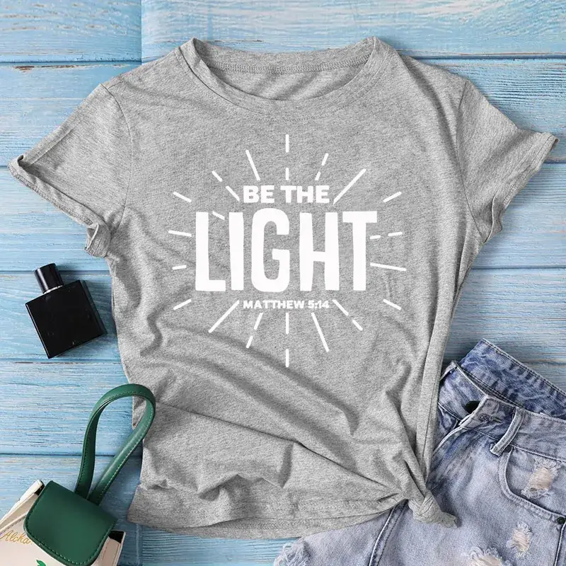 Be The Light T-Shirt for Men Women Black Graphic - Image 3