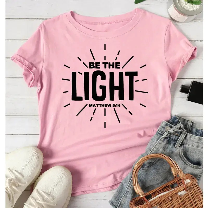 Be The Light T-Shirt for Men Women Black Graphic - Image 4