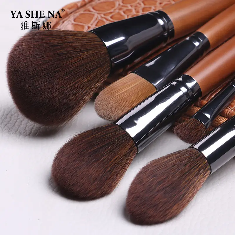 New 9 Wooden Makeup Brushes for Beginners - Image 6