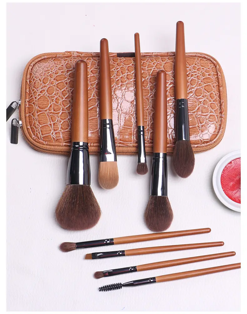 New 9 Wooden Makeup Brushes for Beginners β feature 20