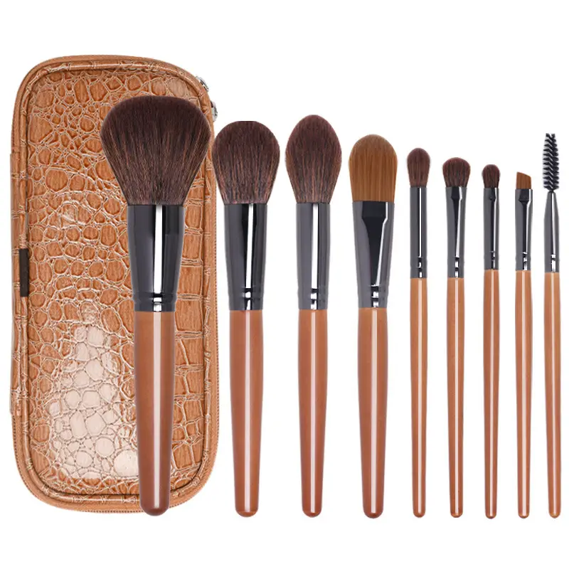 New 9 Wooden Makeup Brushes for Beginners β feature 25