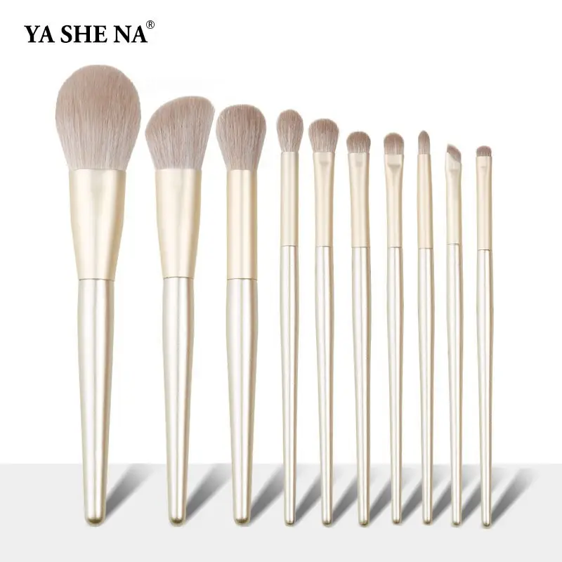 New 9 Wooden Makeup Brushes for Beginners - Image 3
