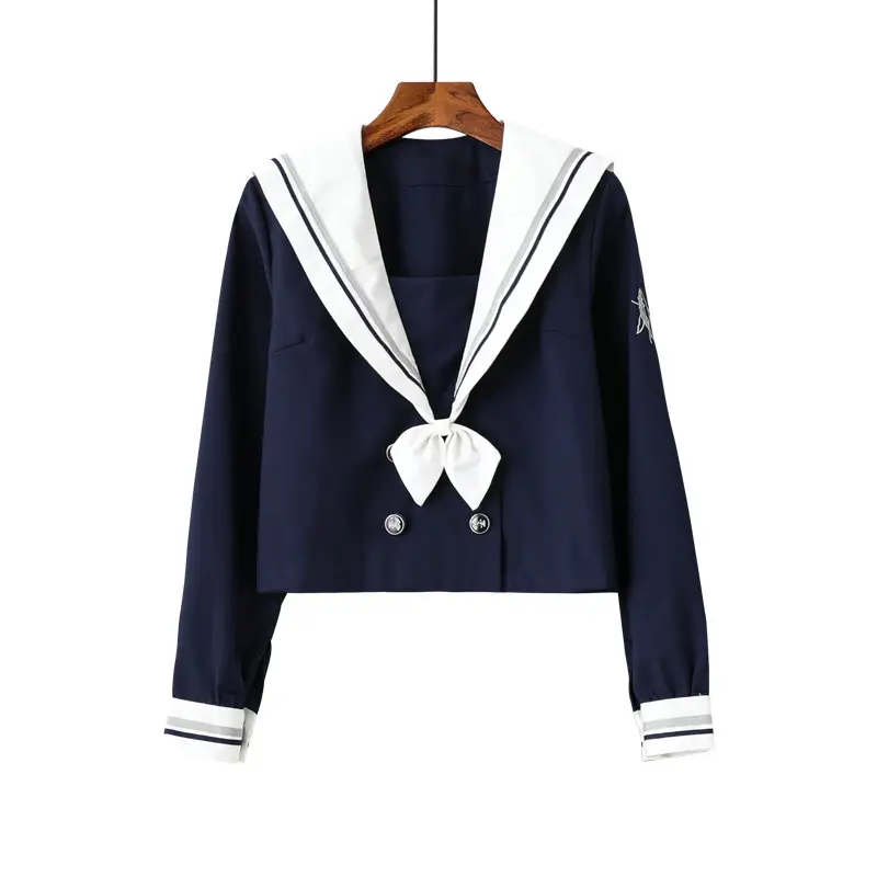 Deep Blue Japanese Style School Uniform Suit for Girls