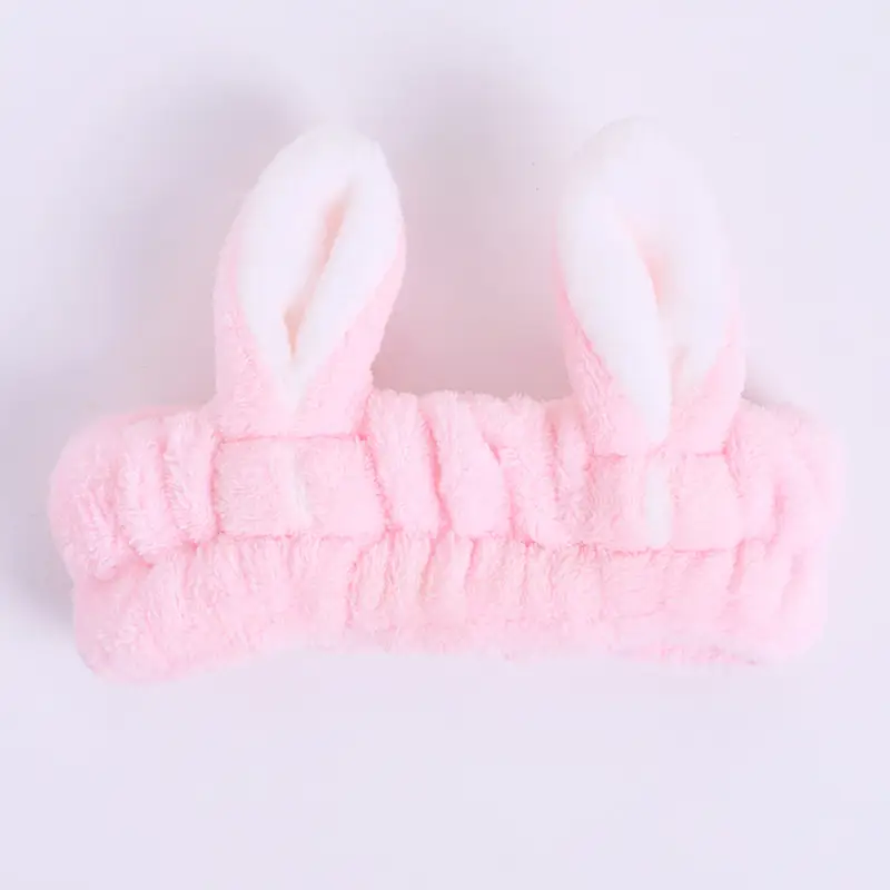 2022 Cute Rabbit Ears Face Wash Hair Bands for Girls - Image 8