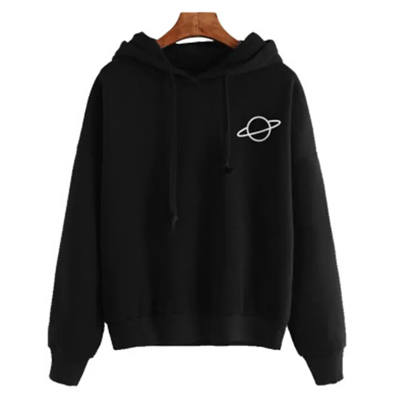 Pink Printed Hooded Sweatshirt for Women — feature 4
