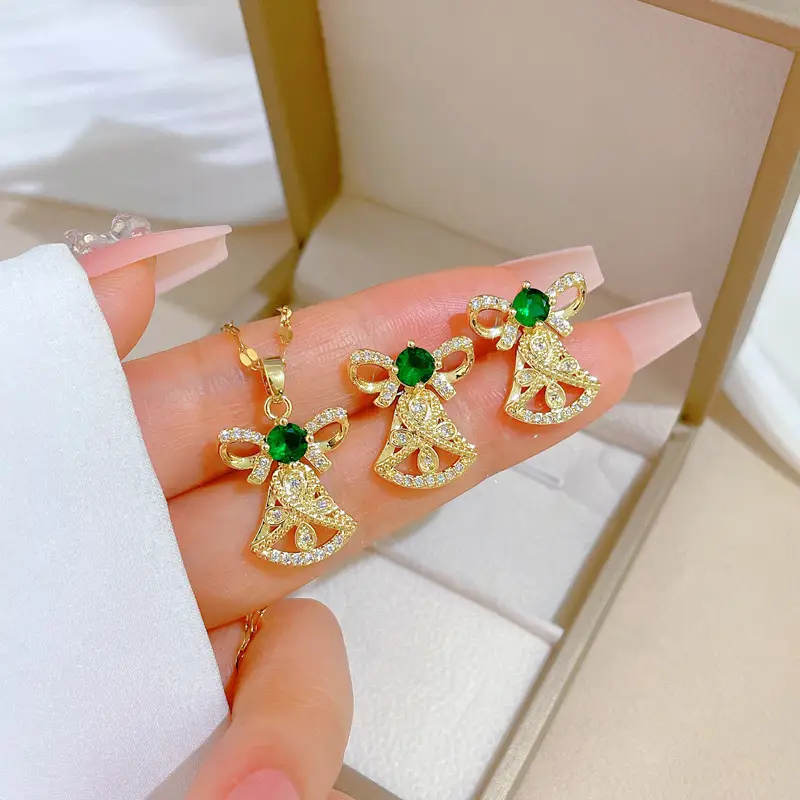 Luxury Zircon Heart Earrings & Necklace Set — feature 28