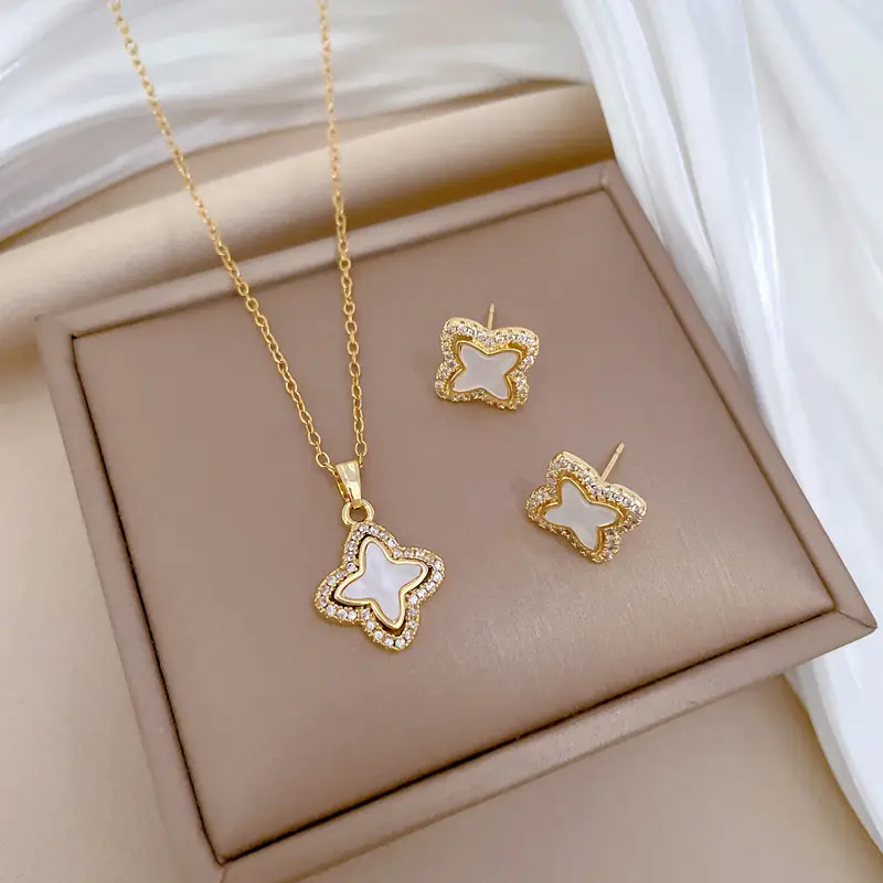 Luxury Zircon Heart Earrings & Necklace Set — feature 13