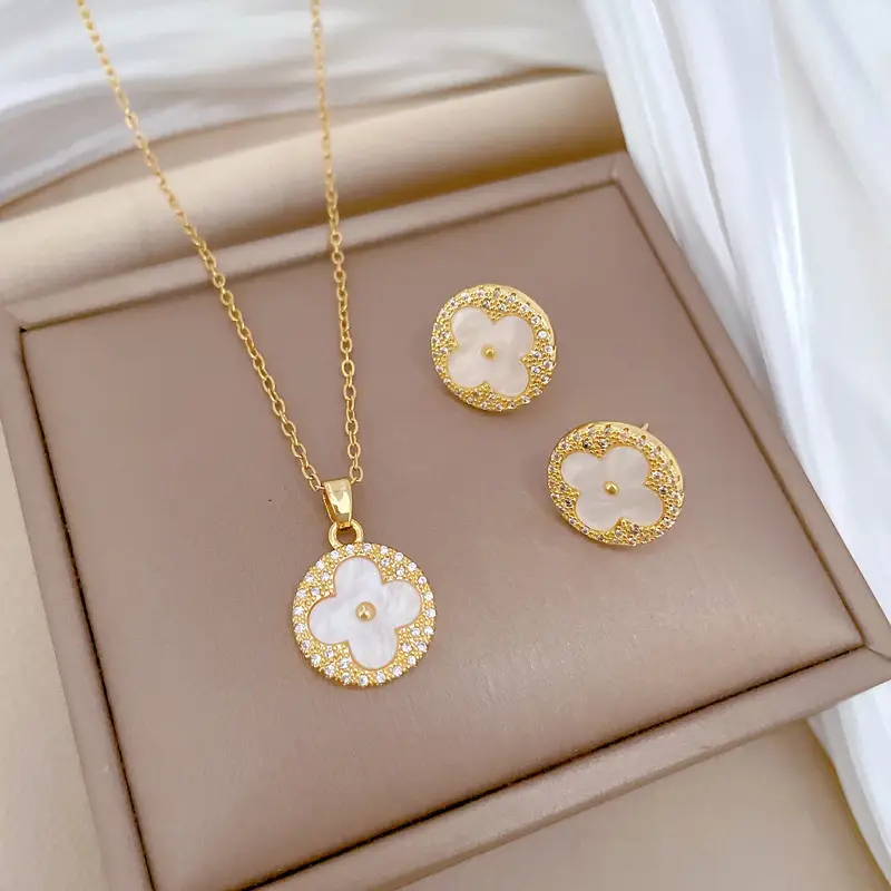 Luxury Zircon Heart Earrings & Necklace Set — feature 14