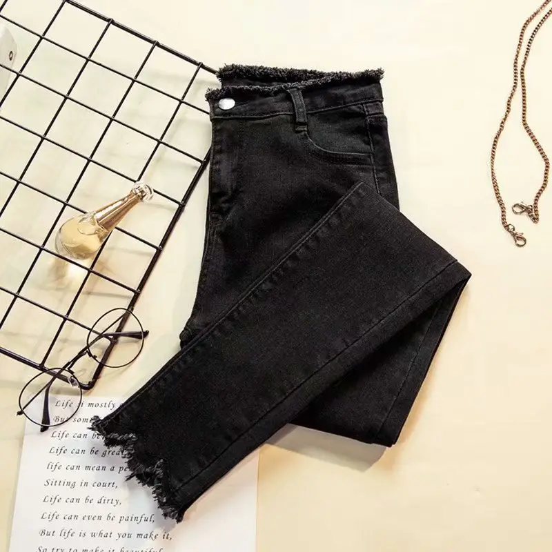 Korean-style Chubby Jeans Women High Waist Large - Image 3