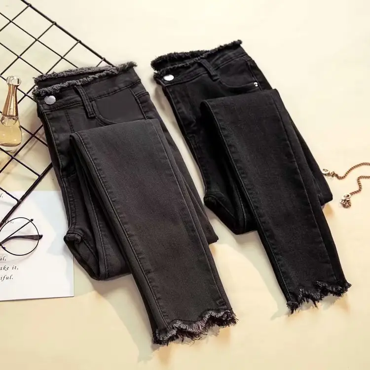 Korean-style Chubby Jeans Women High Waist Large - Image 5
