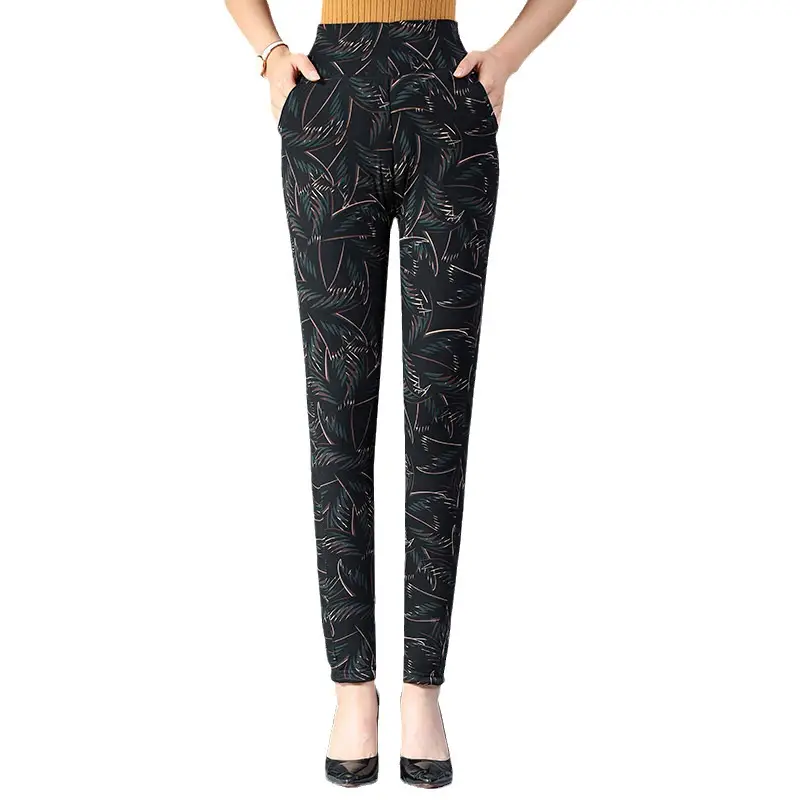 Winter Warm Camel Wool Cotton Pants for Women - Image 17