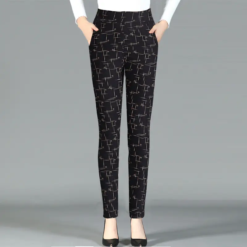 Winter Warm Camel Wool Cotton Pants for Women - Image 11