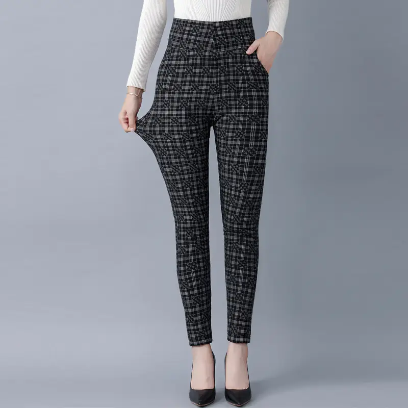 Winter Warm Camel Wool Cotton Pants for Women - Image 4