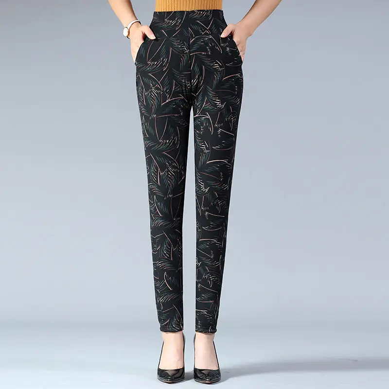 Winter Warm Camel Wool Cotton Pants for Women - Image 6