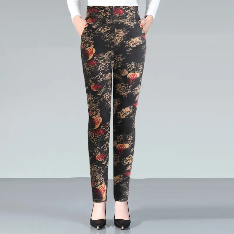 Winter Warm Camel Wool Cotton Pants for Women - Image 8