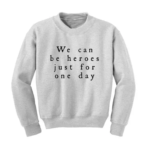 Gray Sweatshirt "Hero" Print One Day