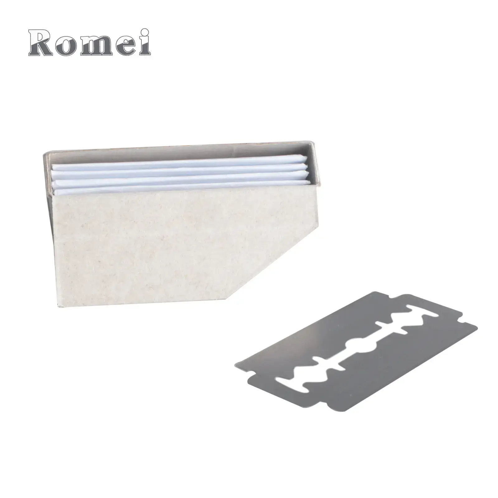 Luomei Two-Sided Stainless Steel Eyebrow Blade 100pcs - Image 2