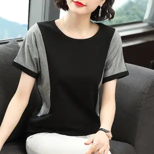Women Cotton Striped Long Sleeve T-Shirt Brown White — feature 1