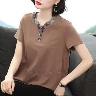 Women Cotton Striped Long Sleeve T-Shirt Brown White — feature 2