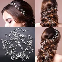 Crystal Beaded Fairy Photo Headband White Wedding Dress Accessory — feature 1