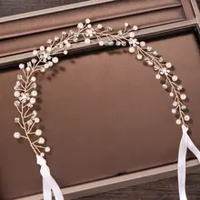 Crystal Beaded Fairy Photo Headband White Wedding Dress Accessory — feature 13