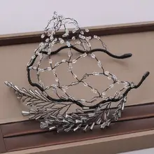 Crystal Beaded Fairy Photo Headband White Wedding Dress Accessory — feature 9