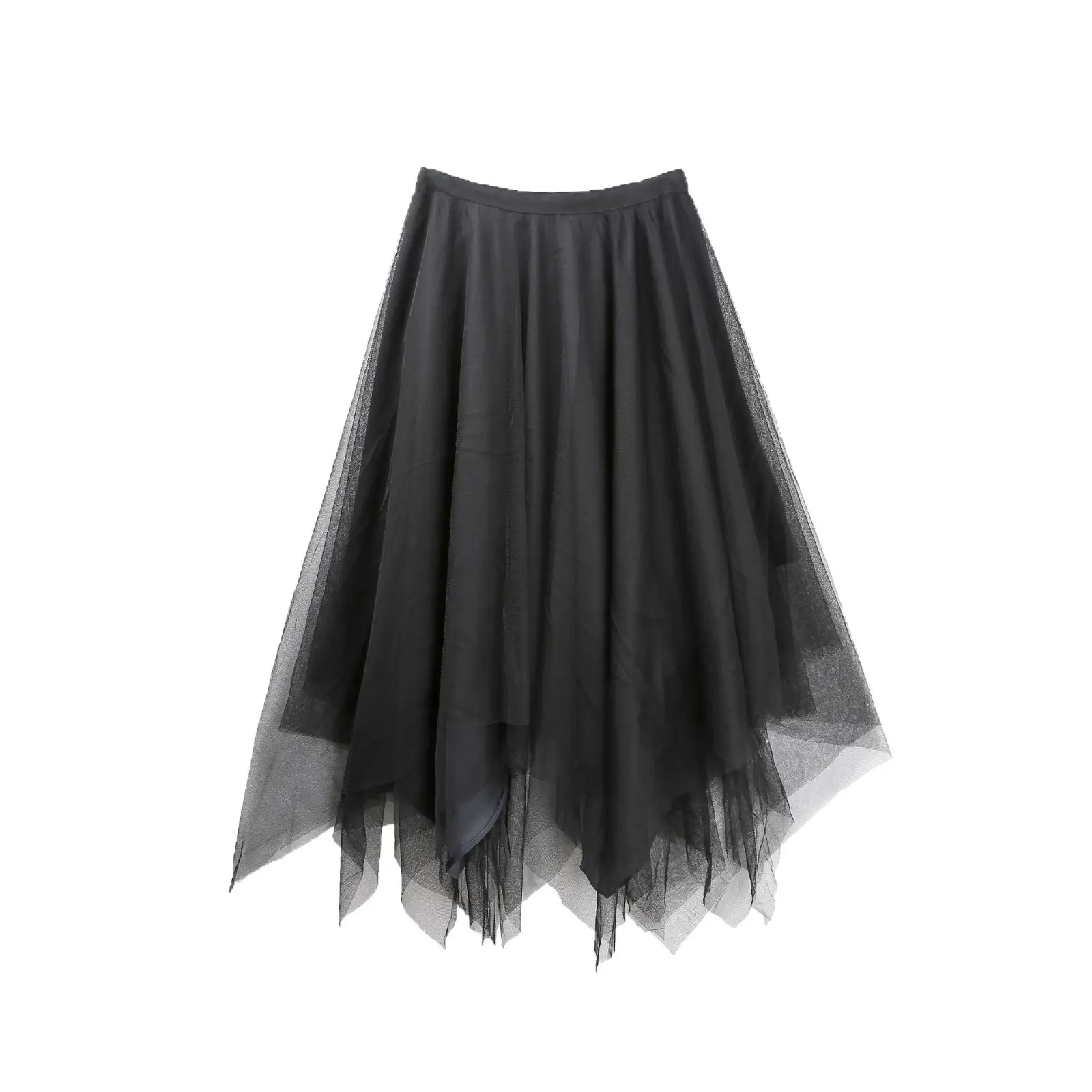Women Pink Mesh Skirt with White Sweater Mid Length