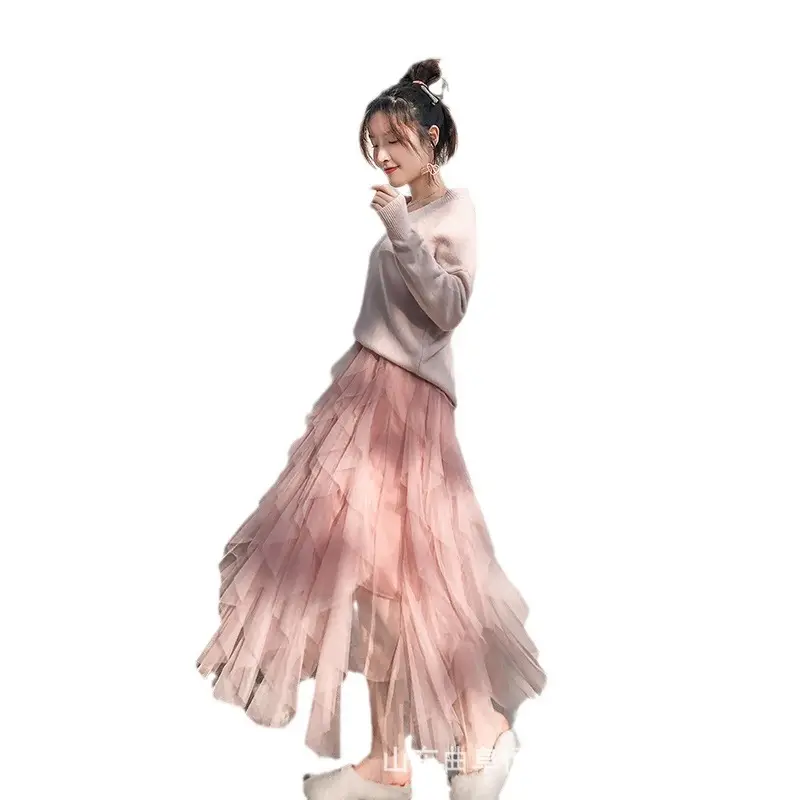 Irregular Cake Vessel Skirt Women's Autumn Winter 2023 - Image 10