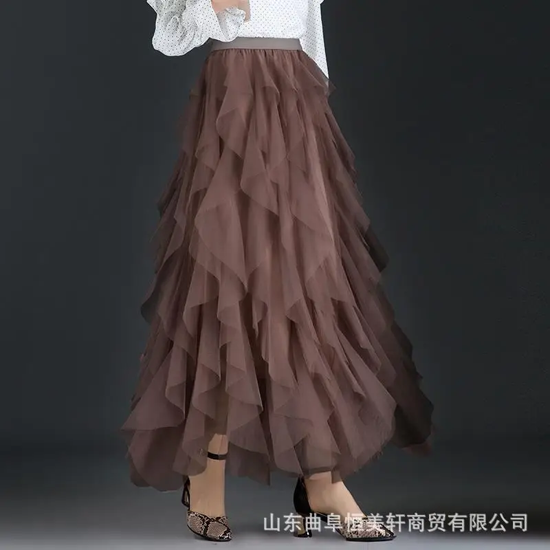 Irregular Cake Vessel Skirt Women's Autumn Winter 2023 - Image 6
