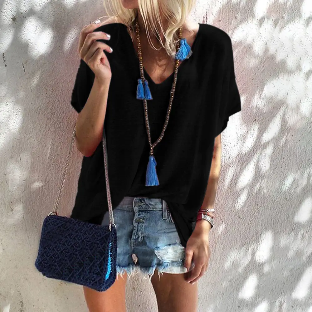 Women's V Neck Loose T-Shirt Summer 2025 — feature 10