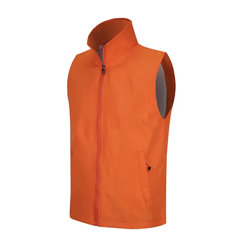 Yellow Sleeve Vest with Logo Print for Volunteers