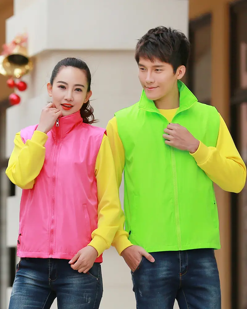 Yellow Sleeve Vest with Logo Print for Volunteers — feature 10