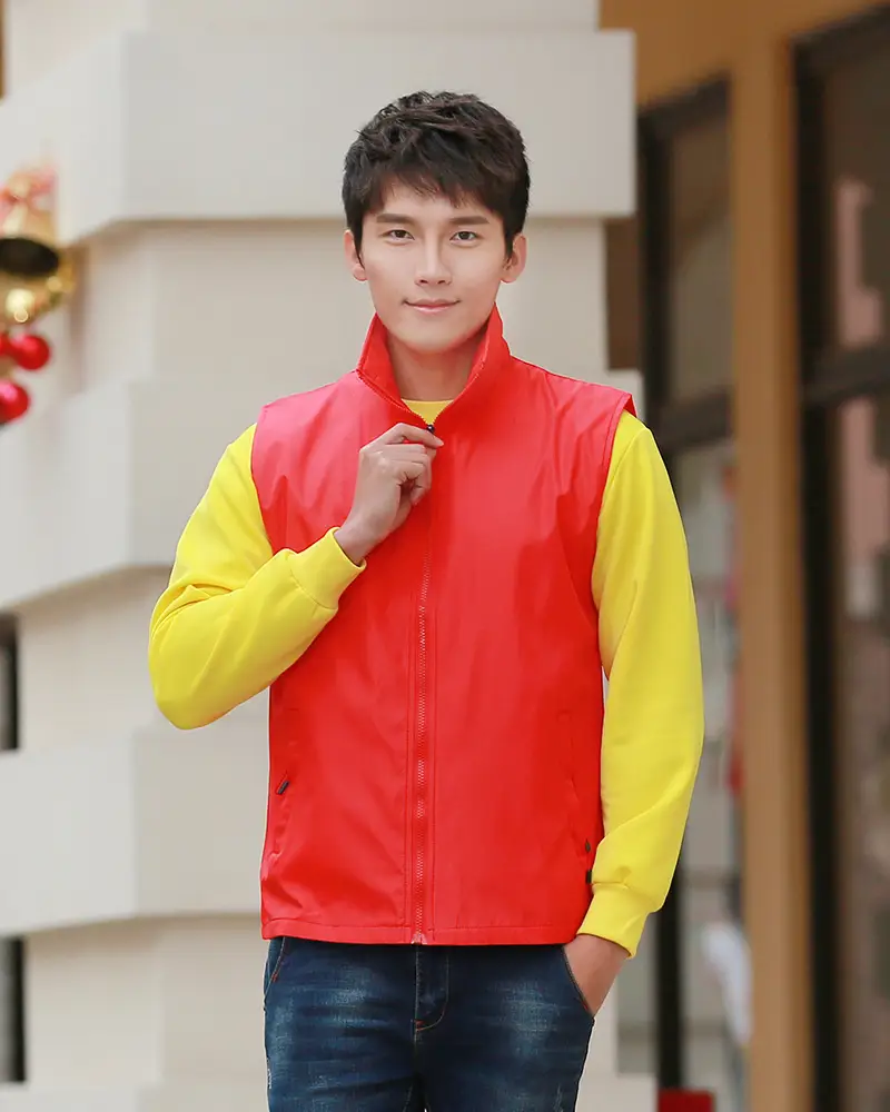 Yellow Sleeve Vest with Logo Print for Volunteers — feature 6