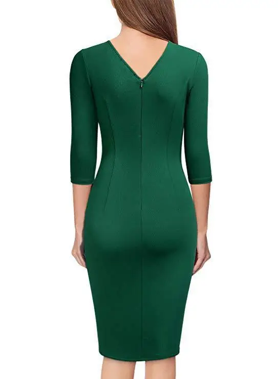 Red V-Neck Bodycon Dress for Women 2023 — feature 18