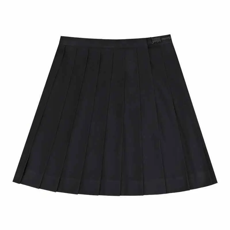 Black Plain Skirt for Women Middle Clothing Autumn Winter - Image 5