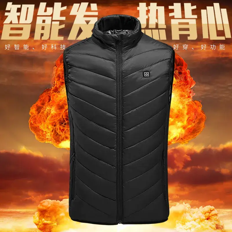 Black Smart Heating Vest for Men Women Korean Tide - Image 5