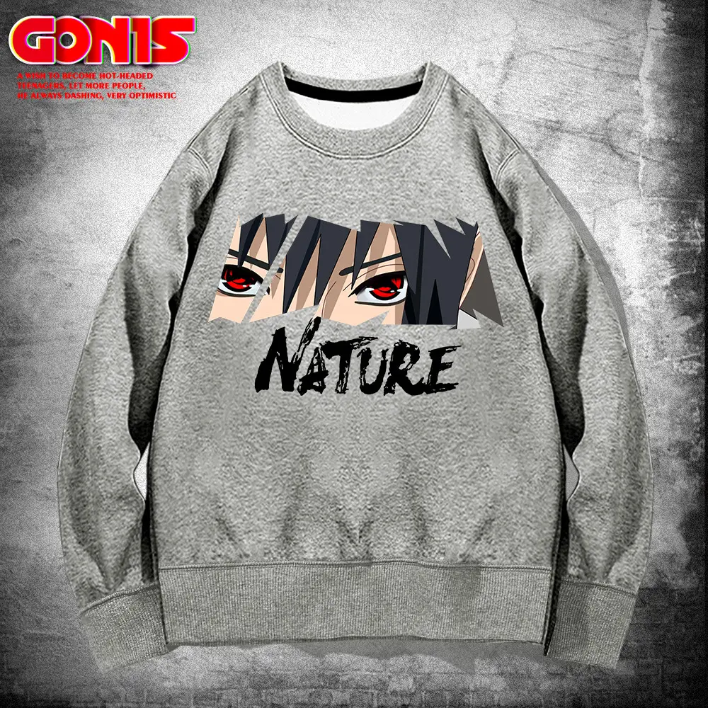 Men's Grey Graphic Sweatshirt Nature Print Loose Fit - Image 6