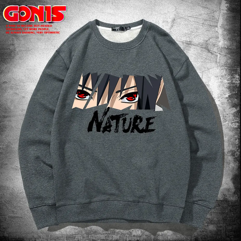 Men's Grey Graphic Sweatshirt Nature Print Loose Fit - Image 8
