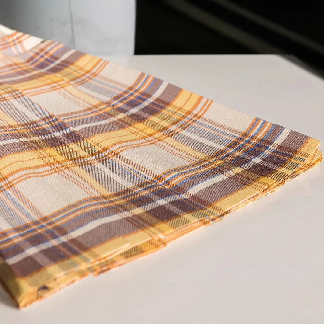 Japanese Style Plaid Skirt Yellow Plaid High Waist — feature 4