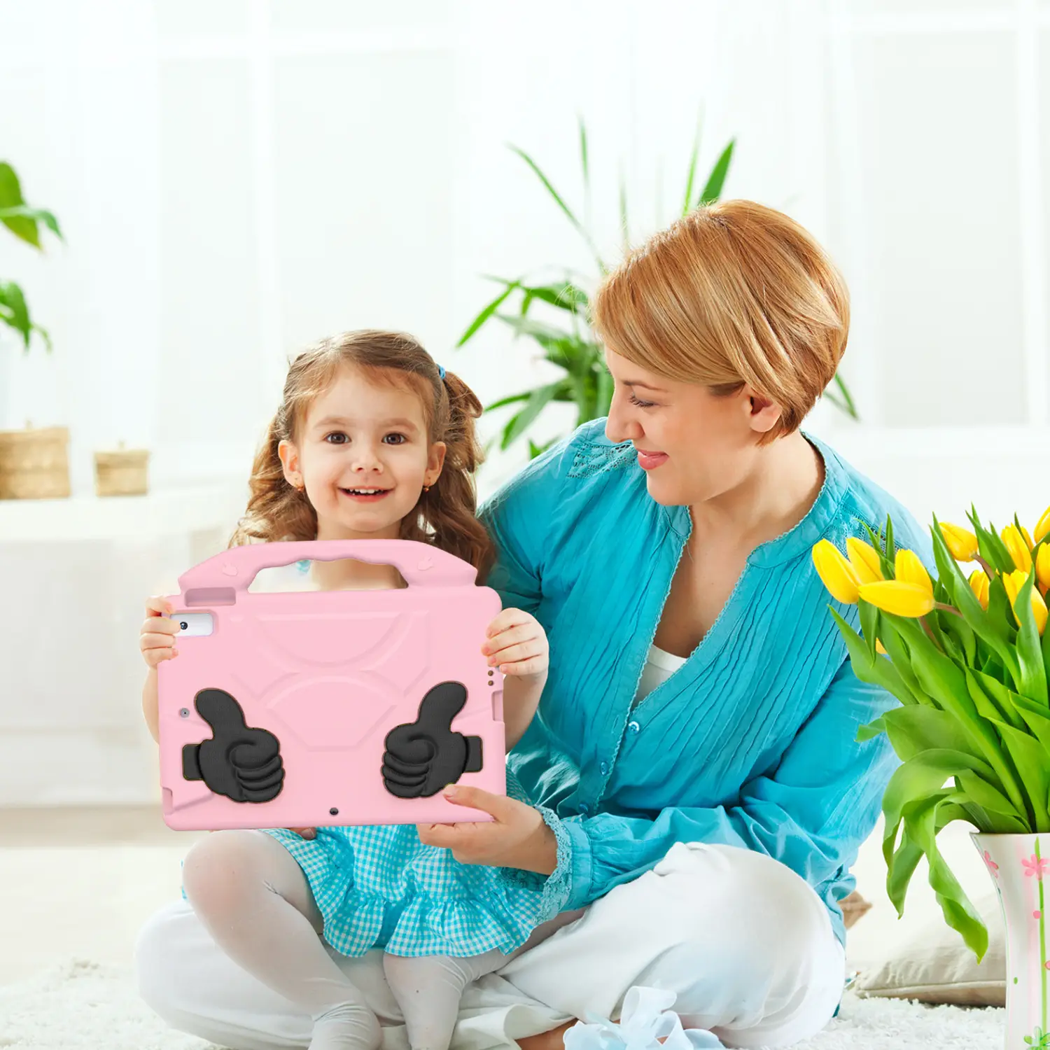 Pink iPad Tablet Case for Kids 10.2/10.5" Anti-Fall Portable - Image 15