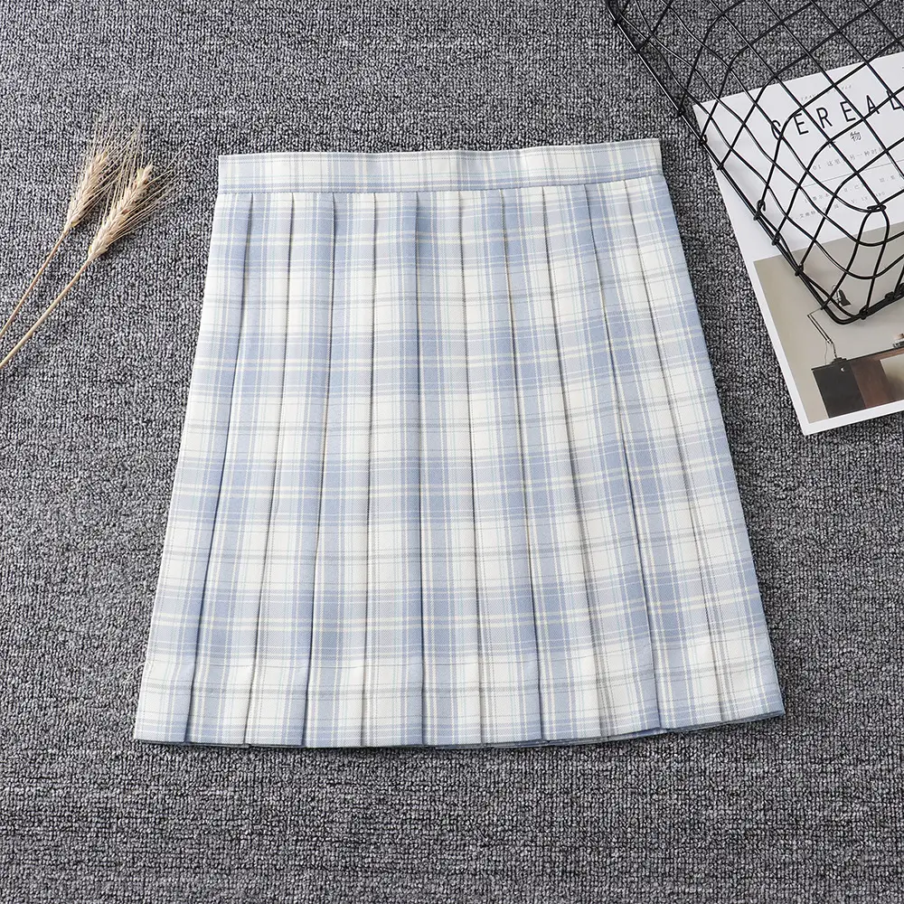 Japanese Plaid Tie Shirt White Ming Dress