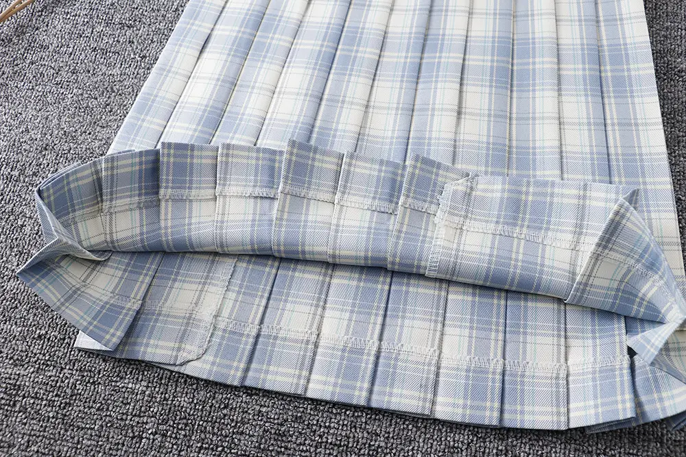 Japanese Plaid Tie Shirt White Ming Dress