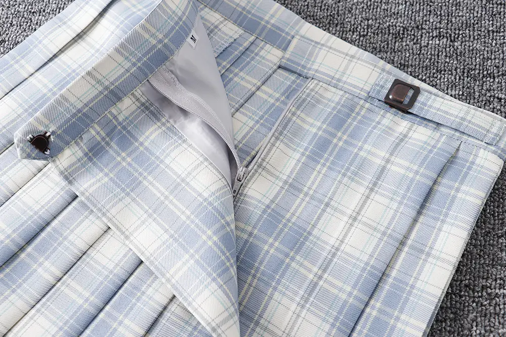 Japanese Plaid Tie Shirt White Ming Dress
