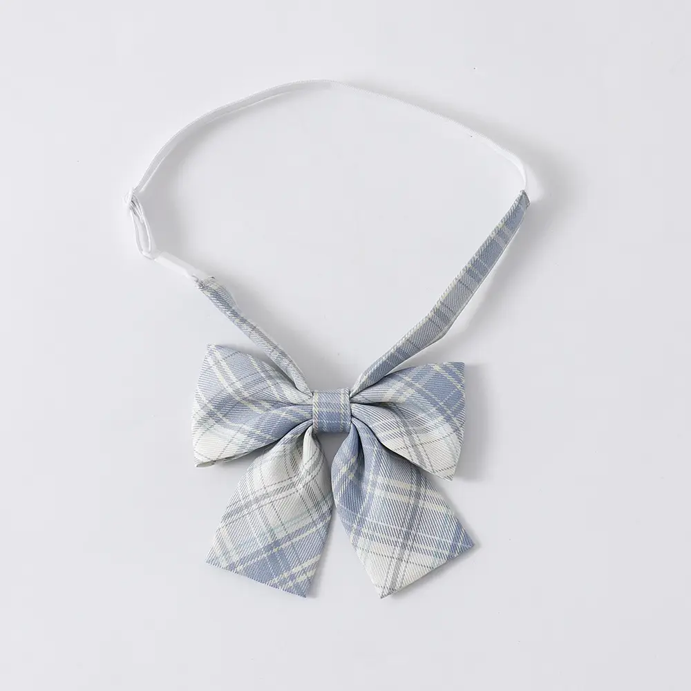 Japanese Plaid Tie Shirt White Ming Dress