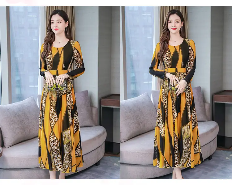 Red Printed Long Sleeve Kurti with Skirt Set — feature 14