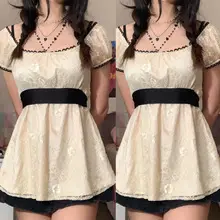 European American Cross-Border Sexy Patchwork Mesh Polka Dot Bodycon Long Sleeve Dress New Model — feature 6